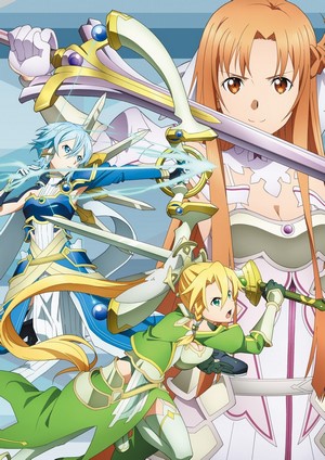 Asuna, Sinon, and Leafa from Sword Art Online