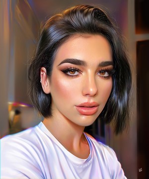 Dua Lipa fan art portrait