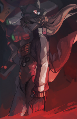 Asuka Langley Soryu and EVA Unit 02 from Neon Genesis Evangelion