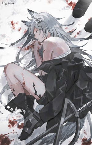 Lappland from Arknights in Reflective Pose