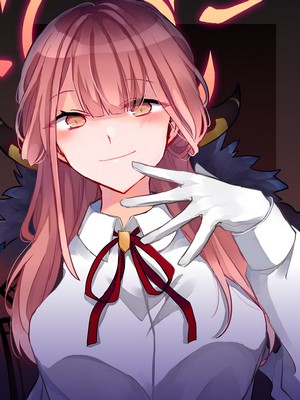 Anime girl with pink hair and horns