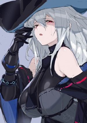 Skadi from Arknights crying