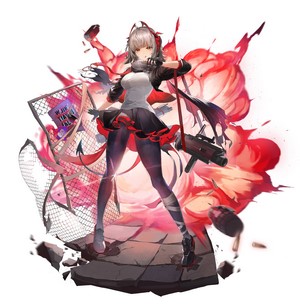 W from Arknights with explosions