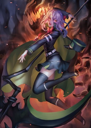 Shinoa Hīragi from Seraph of the End with a scythe