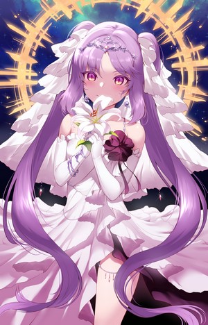 Euryale from Fate/Grand Order in a wedding dress