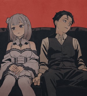 Natsuki Subaru and Emilia Relaxing Scene