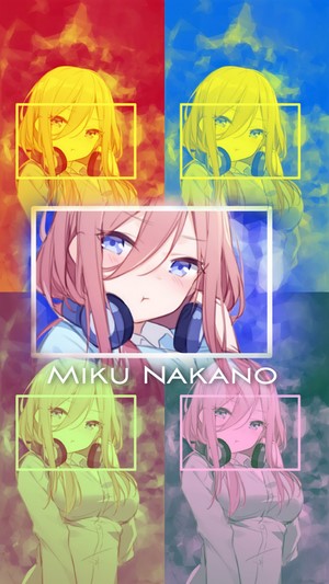 Miku Nakano from The Quintessential Quintuplets Collage