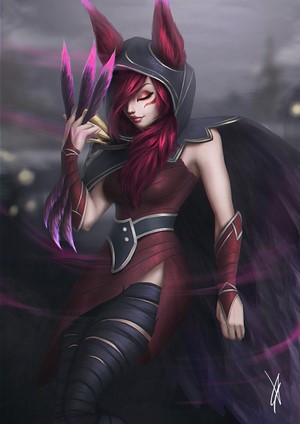 Xayah from League of Legends fan art