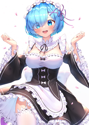 Rem from Re:Zero in a maid outfit