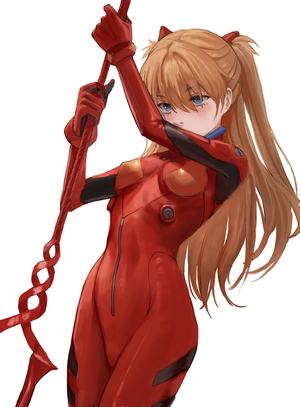 Asuka Langley Soryu from Neon Genesis Evangelion with Spear of Longinus