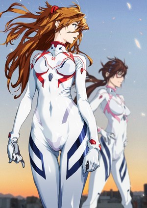Asuka Langley Soryu and Mari Makinami Illustrious from Neon Genesis Evangelion