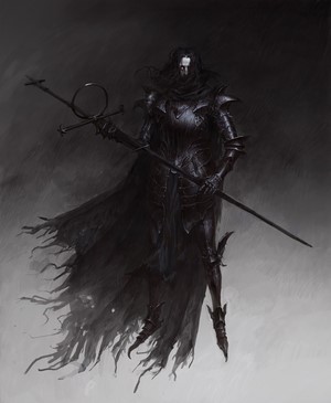 Artwork of a dark knight by Bogdan Rezunenko