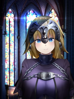 Jeanne d'Arc from Fate/Apocrypha in a church