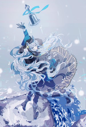 Arknights character with bell and musical notes