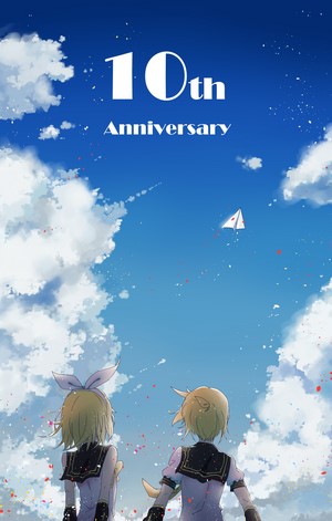 10th Anniversary Anime Art with Two Characters
