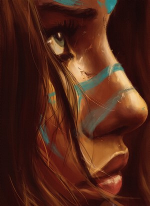 Nidalee from League of Legends digital art portrait