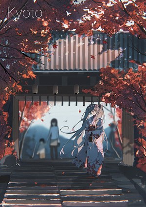 Hatsune Miku in Kyoto during Autumn