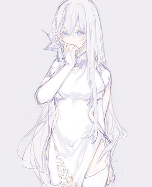 Miyuki original character in white dress