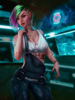 #1411510 #cyberpunk, #tattoo, #artist, #artwork, #digital art, #hd, #4k ...