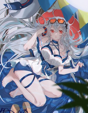 Skadi from Arknights in Swimsuit