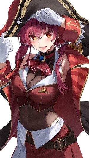 Houshou Marine from Hololive, a pirate anime girl