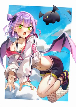 Tokoyami Towa from Hololive with a bat