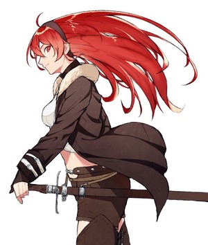 Eris Boreas Greyrat from Mushoku Tensei holding a sword