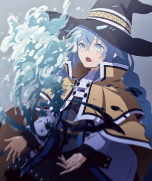 Roxy Migurdia from Mushoku Tensei casting water magic