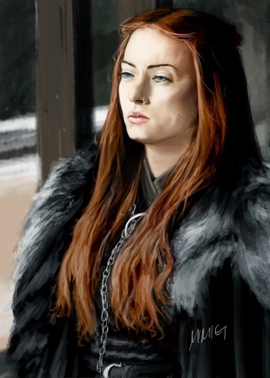 Sansa Stark from Game of Thrones digital painting