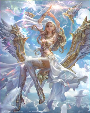 Angel with Wings and Rainbows by Jeremy Chong