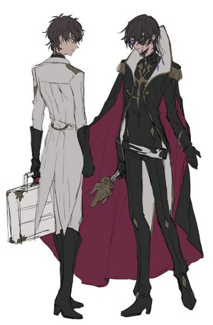 Lelouch Lamperouge and Kururugi Suzaku from Code Geass