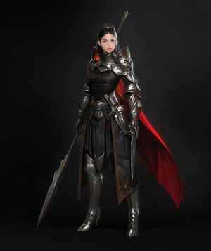 Knight with Spear and Red Cape