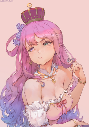 Himemori Luna Anime Portrait with Gradient Hair