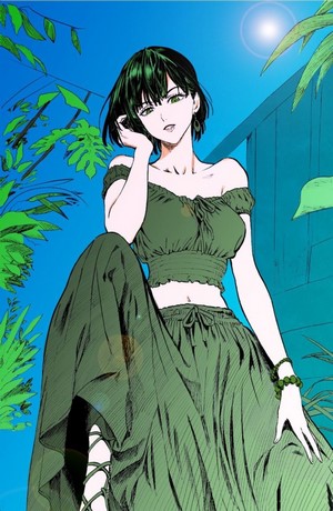 Fubuki from One-Punch Man in Green Outfit