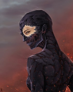 Dark Warrior with Exposed Face