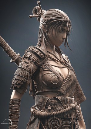 Fantasy warrior woman by Dylan Kowalski