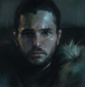 Jon Snow from Game of Thrones artwork