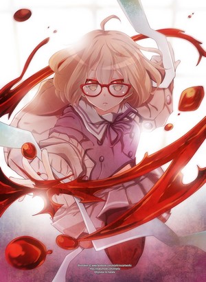 Mirai Kuriyama from Kyoukai no Kanata with blood
