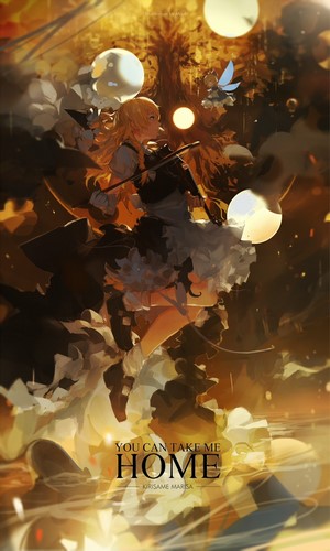 Kirisame Marisa from Touhou playing violin