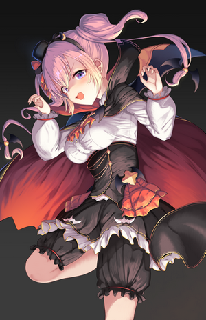 Anime girl in vampire costume