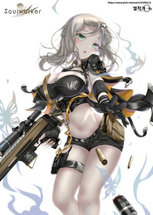 Lee Nabi from Soulworker with sniper rifle