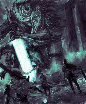 Artwork of Moonlight Blade from Bloodborne