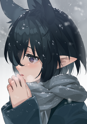 Narumi Arata Anime Girl in Snow