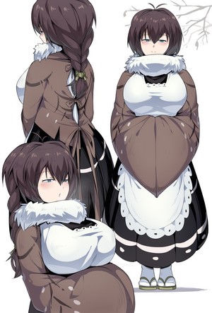 Anime girl in Japanese clothes