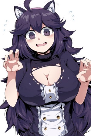 Hex Maniac from Pokemon as a cat girl