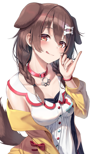 Inugami Korone Dog Girl Portrait Artwork