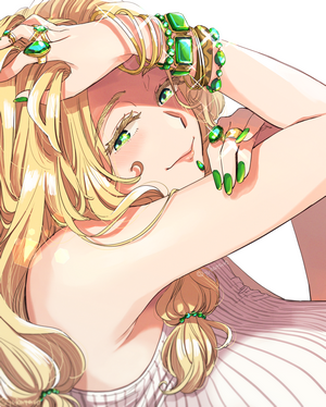 Quetzalcoatl from Fate/Grand Order with Emerald Jewelry