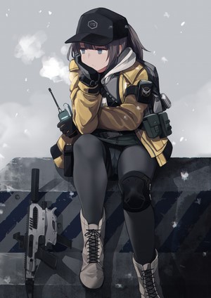 Girls Frontline Winter Scene with Radio