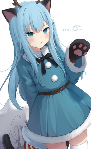 Amashiro Natsuki as Blue-Haired Cat Girl