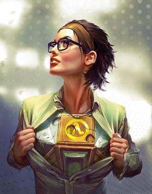 Alyx Vance from Half-Life 2 HEV Suit Fan Art